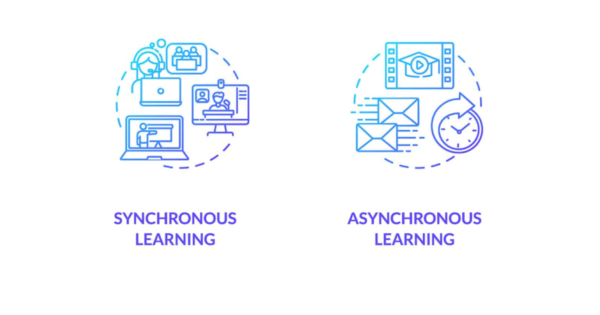 Fitur belaja media belaja Asynchronous dan synchronous