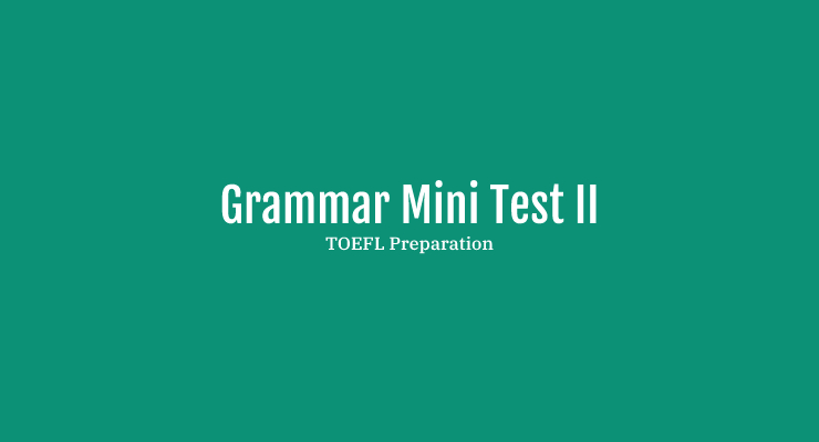 Grammar Mini Test II