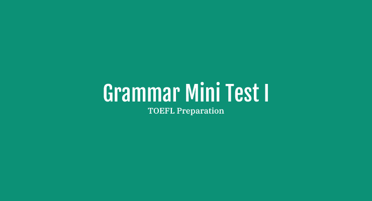 Grammar Mini Test I