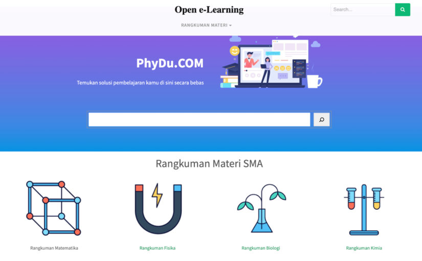 e Phydu Website pembelajaran IPA Sekolah menengah