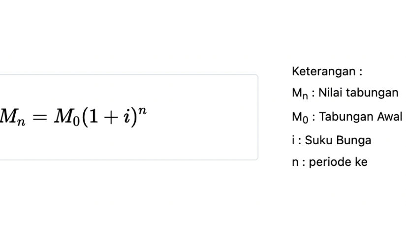 Rumus Suku Bunga Majemuk Tabungan Bank